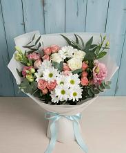 Букет цветов из:  Розы, Лизиантусы и Хризантемы в Чернятино