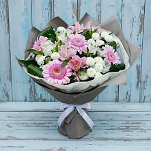 Букет цветов из:  Герберы, Альстромерии и Хризантемы в Чернятино