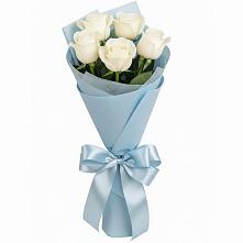 Букет 5 Белых роз Проуд в Чернятино