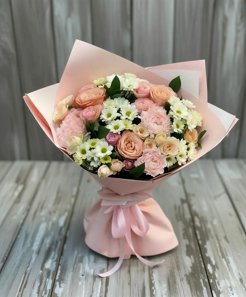 Букет цветов из: Гвоздики, Розы и Хризантемы в Чернятино