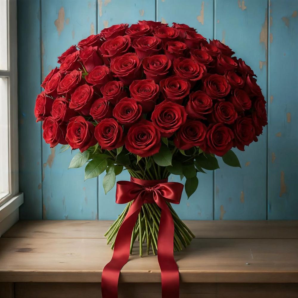 Букет Красные розы Блэк Меджик в Чернятино