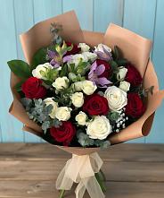 Букет цветов из:  Розы и Альстромерии #REPLACE_PRED# Чернятино