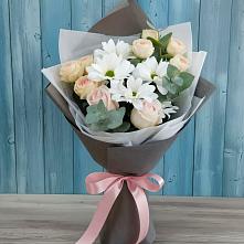 Букет цветов из:  Хризантемы и Розы в Чернятино