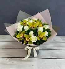 Букет цветов из:  Орхидеи и Розы в Чернятино