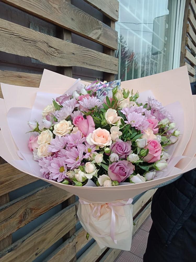 Букет цветов из: Розы и Хризантемы в Чернятино