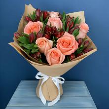 Букет цветов из:  Розы и Альстромерии #REPLACE_PRED# Чернятино