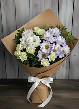 Букет цветов из:  Хризантемы и Розы #REPLACE_PRED# Чернятино