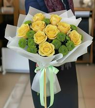 Букет цветов из:  Хризантемы и Розы в Чернятино