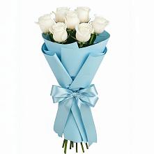 Букет 7 белых роз Проуд в Чернятино