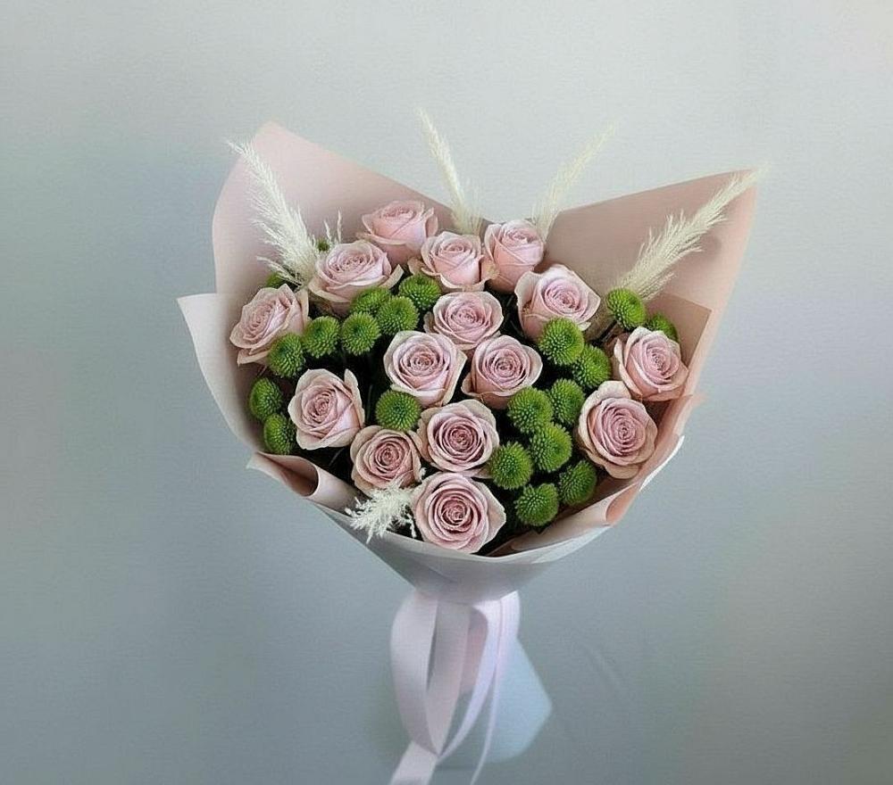 Букет цветов из: Розы и Хризантемы в Чернятино