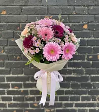 Букет цветов из:  Герберы и Хризантемы в Чернятино