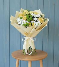 Букет цветов из:  Хризантемы и Розы #REPLACE_PRED# Чернятино