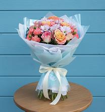 Букет цветов из:  Хризантемы и Розы в Чернятино