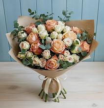 Букет цветов из:  Альстромерии и Розы в Чернятино
