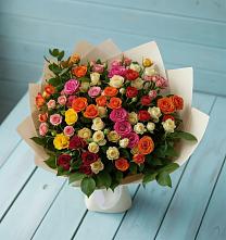 Букет Микс из разноцветных кустовых роз #REPLACE_PRED# Чернятино